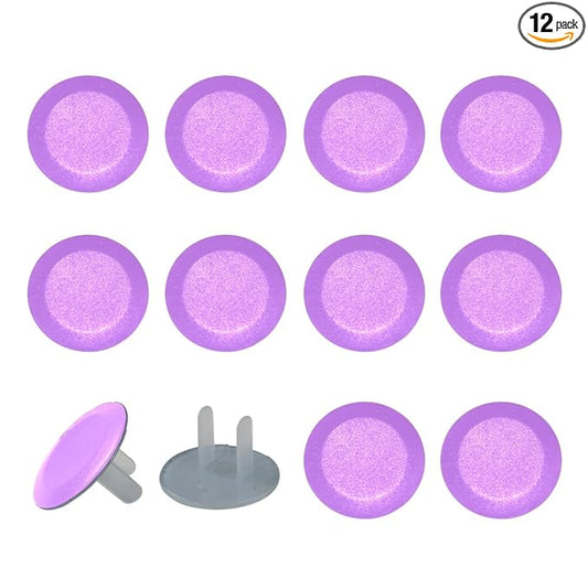 Pure Light Purple Violet Color Pattern Outlet Covers Baby Proofing - Plug Covers for Electrical Outlets, Child Proof Socket Covers, Baby Safety Products for Home, Office