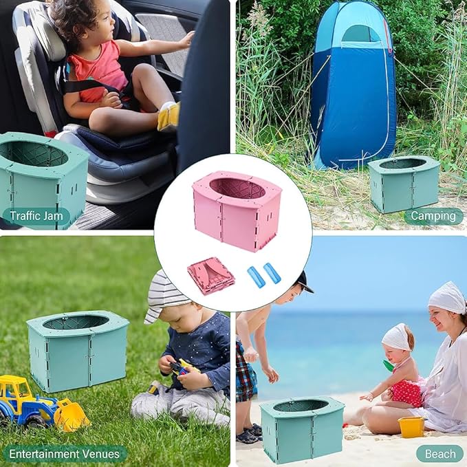 Portable Potty for Toddler,Travel Potty for Kids，Travel Potty for Car，Apply toCamping, Tourism, Outdoor, Indoor