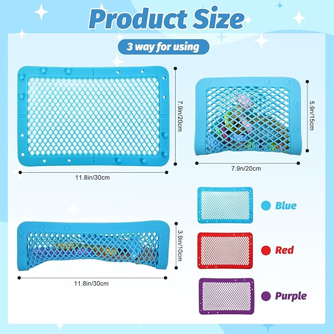 3 Pcs Silicone Dishwasher Bags, Large Baby Bottles Dishwasher Bags for Small Items, Bottle Nipples, Breast Pump Accessories, Pacifiers, and Toy Parts(Blue, Green)