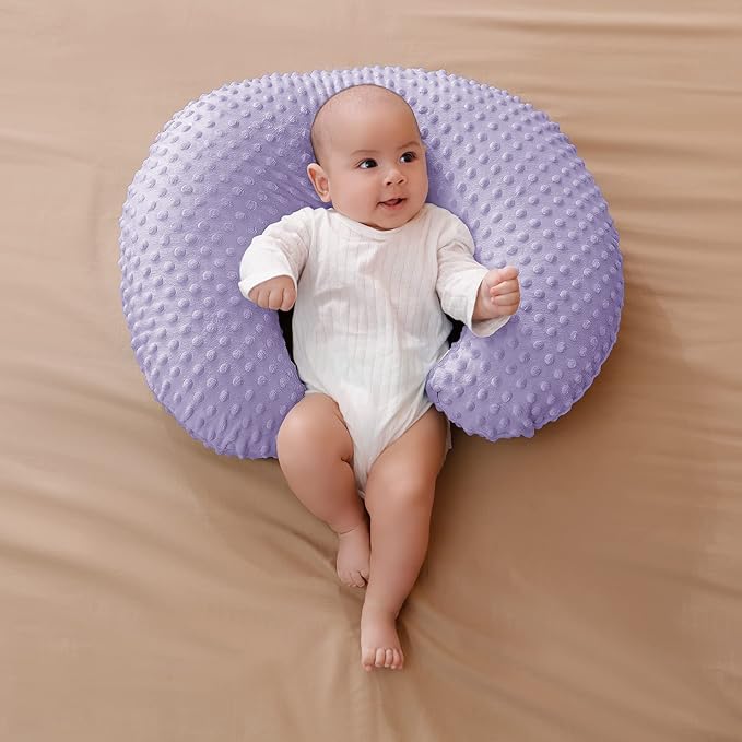 Pillowcase for Nursing Pillow and Positioner for Breastfeeding and Bottle Feeding, Propping Baby, Tummy Time, Baby Sitting Support, Awake-Time Support, Pillow Cover Only (Orchid)