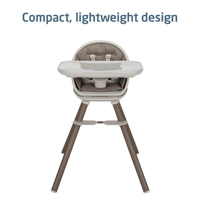 Maxi-Cosi Moa 8-in-1 High Chairs for Babies and Toddlers, Machine Washable Infant High Chair, Compact, Convertible High Chair Lightweight Design, Truffle