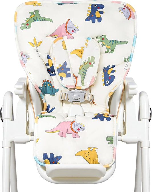 Baby High Chair Cover, Machine Washable High Chair Pad, Soft Highchairs Covers for Baby, Protects from Spills and Crumbs, Fits 3-5 Point Harness Chairs
