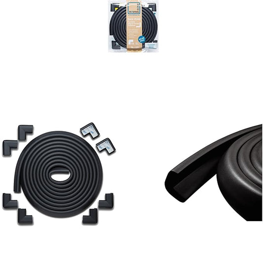27ft Edge 8 Corners - Bundle & Save - RovingCove HeftyFit Edge Corner Guards, Onyx Black