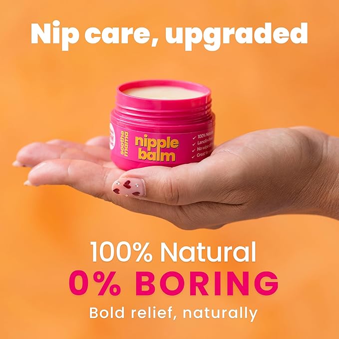 Nipple Balm for Breastfeeding Moms – 100% Natural, Lanolin-Free, Safe for Baby, No Wipe-Off Needed (45g)