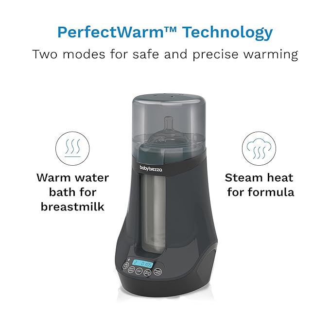Baby Brezza Smart Baby Bottle Warmer, Breastmilk Warmer + Defroster – Free App - Different Temperatures for Breastmilk + Formula - Universal Fit for All Bottles + Milk Bags - Calentador de Biberones