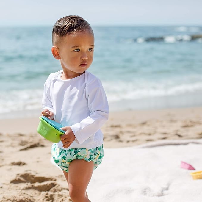 i play. by green sprouts baby-girls Ruffle Snap Reusable Absorbent Swimsuit Diaper