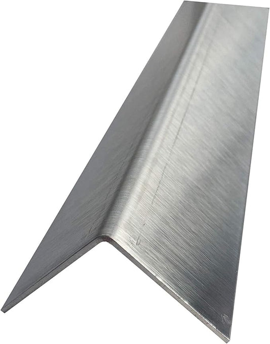 Brushed 304 Stainless Steel Corner Guards, 48" Wall Protectors, 20ga & 16ga, Available in 1/2" to 4", Multi-Pack Options (1, 2, 5, or 10) (5, 1 1/2 x 1 1/2, 16ga, No Hug Edges)