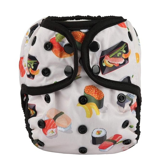 Baby Diaper Cover Nappy One Size 8lbs to 36lbs (Sushi)
