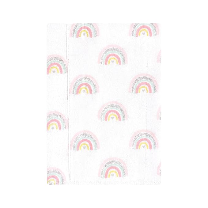 Hudson Baby Unisex Baby Cotton Flannel Burp Cloths 7-Pack, Girl New Elephant, One Size