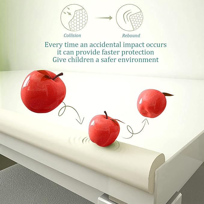 Baby Proofing Edge Guards and Corner Covers,Child Edge Protectors,Foam Edge Bumpers for Furniture,Suitable for Metal Frame Desk Counter Sharp Corners (Black(4 Corner&6.5ft Safety Bumpers))
