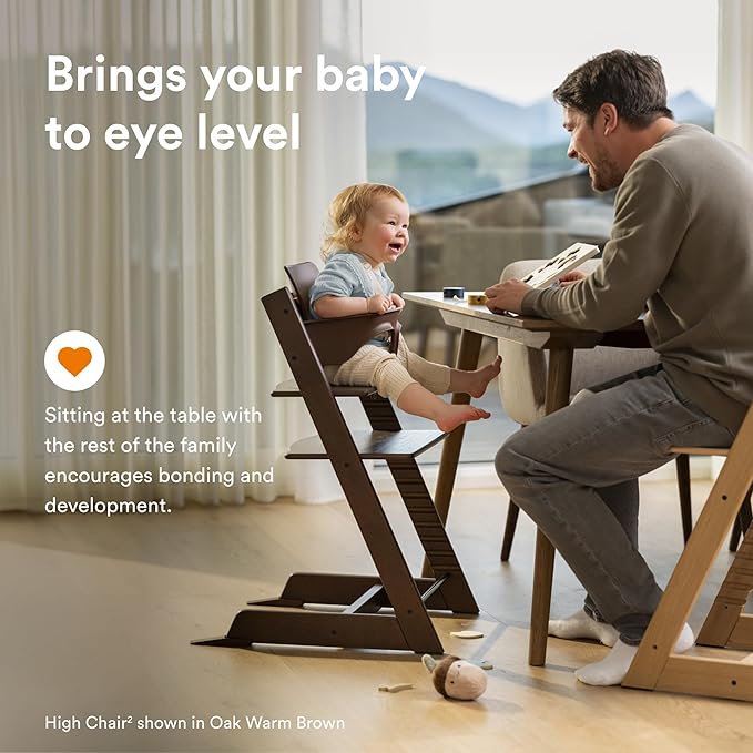 Stokke Tripp Trapp High Chair 2, Terracotta - Includes Chair + Baby Set with Removable Harness for Children 6-36 Months - Adjustable, Ergonomic & Easy to Clean