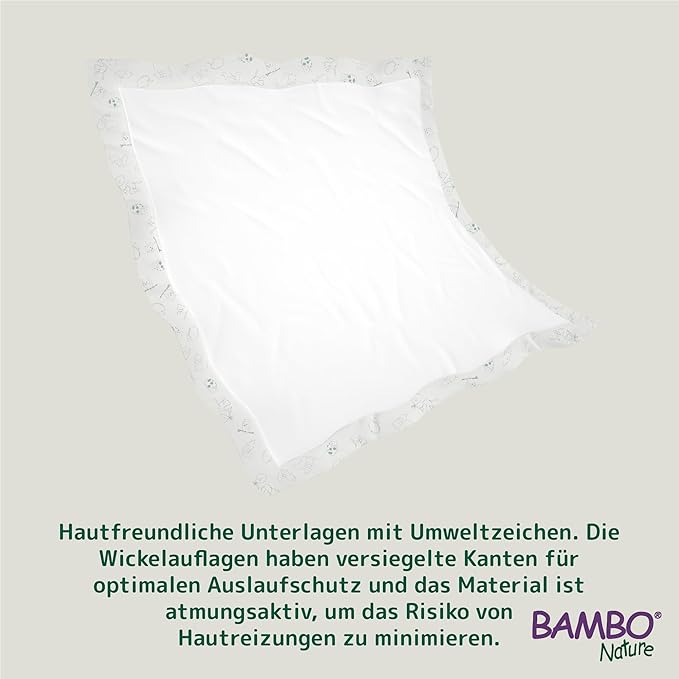 Bambo Nature Changing Mat: Bio-Based, Extra Soft, Ultra Absorbent, and Breathable - 80 Count