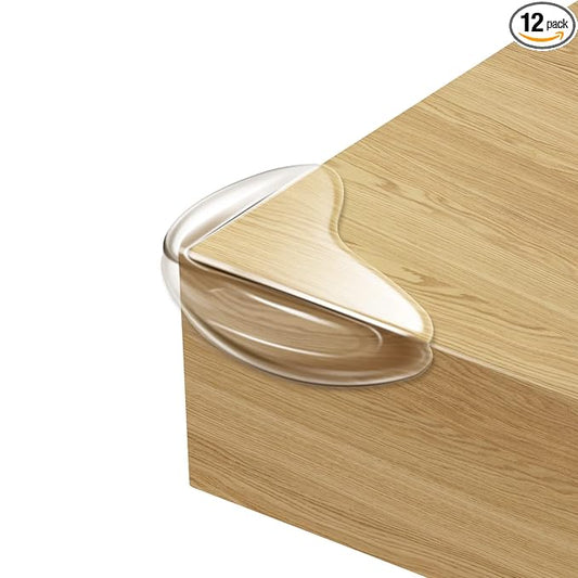 12 Pack Corner Protector Baby Clear Corner Guards Sharp Corner Cover Bumper Stop Head Injuries Tables, Furniture & Sharp Corners Baby Proofing