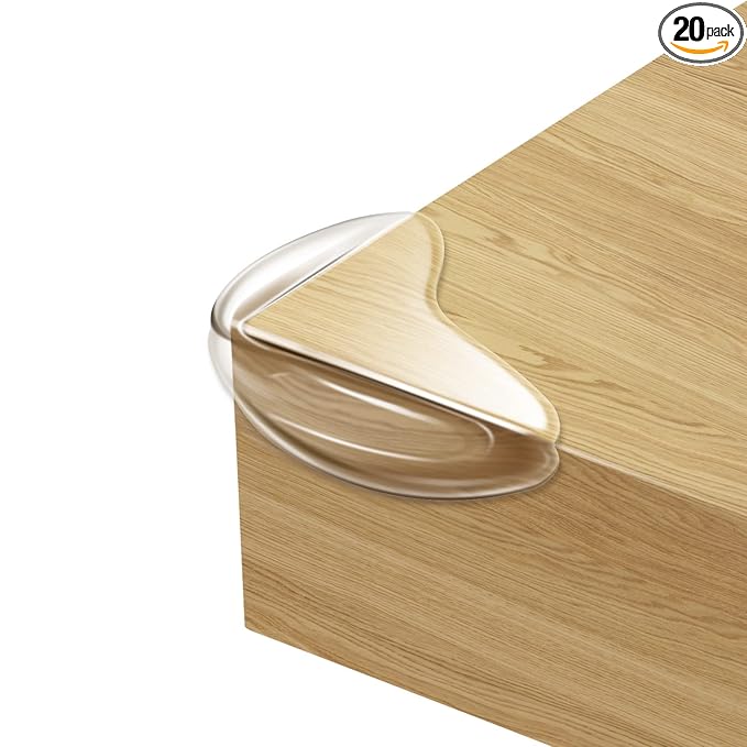 20 Pack Corner Protector Baby Clear Corner Guards Table Corner Protectors Baby Proofing Furniture Corner Edge Safety Bumpers for Coffee Table, Counter, Desk, Cabinet