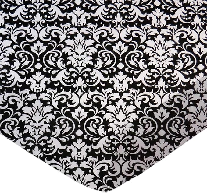 SheetWorld Baby Fitted Bassinet Sheet Fits Maxi COSI 20 x 32 inches, 100% Cotton Woven Sheet, Unisex Boy Girl, White Damask, Made in USA