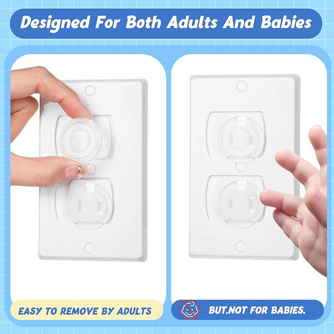 Thyle 120 Pcs Outlet Covers Bulk Child Baby Proofing Plug for Electrical Outlets Covers Easy Install Socket Sturdy Safe Secure Baby Proofing Kit for Home Office Bulk