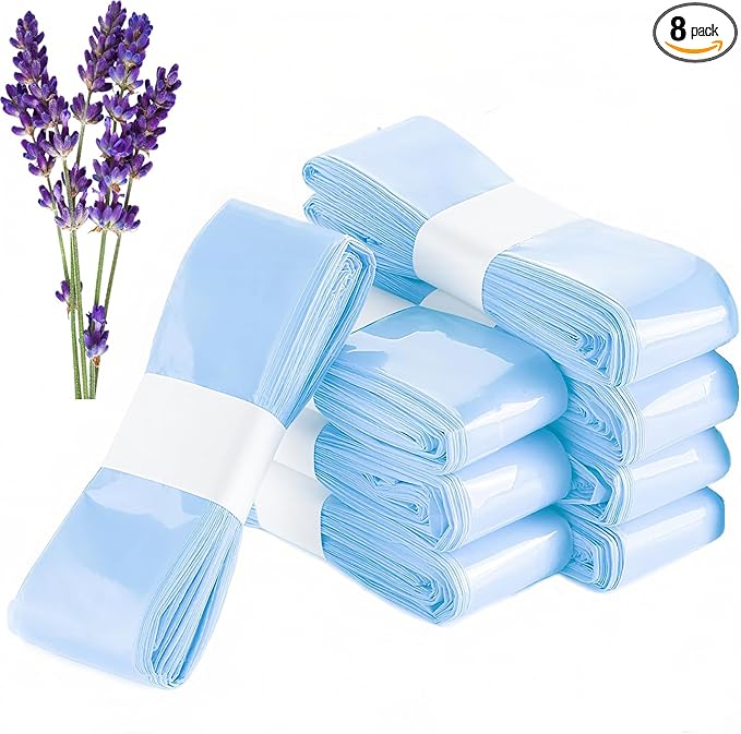 Diaper Pail Refills Compatible with Bellababy Diaper Pails Lavender Scent, 8 Pack(270 inches/pcs)