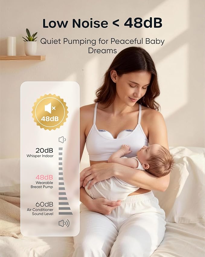 Nuliie S32 Wearable Breast Pump Hands-Free, More Private Electric Pump, 4 Modes 9 Suction Levels, 24mm Flange with 13/15/17/19/21mm Inserts, Easy Clean & Anti-Leak Design (2 Packs, Purple)