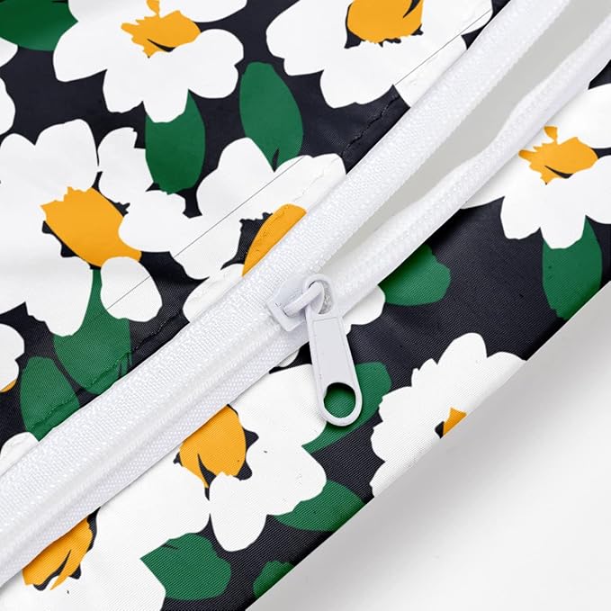 Wet Bag, Wet Dry Bag, Wet Bag for Swimsuit, Travel, Beach, Pool, Diapers, Dirty Yoga Gym Clothes, Toiletries, Makeup Bag, Waterproof Reusable Cute Daisy Floral Flower