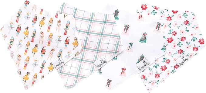 Copper Pearl Baby Bandana Bibs, 4 Pack