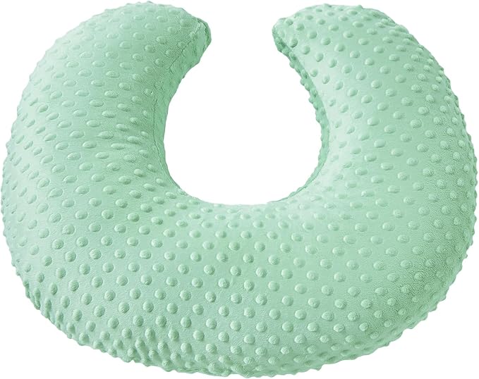 Dots Nursing Pillow Cover, Case Plush Breathable Breastfeeding Pillow Slipcover Fits Nursing Pillow, Super Soft Snug Positioners for Baby Boy Baby Girl (Celadon)