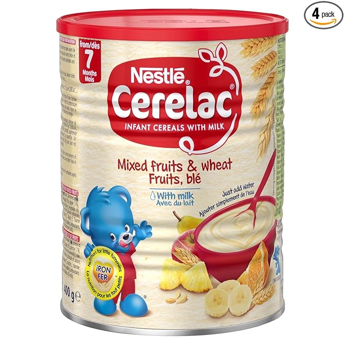 Nestle Cerelac, Mixed Fruits & Wheat with Milk, 14.1 Ounce Cans (Pack of 4)