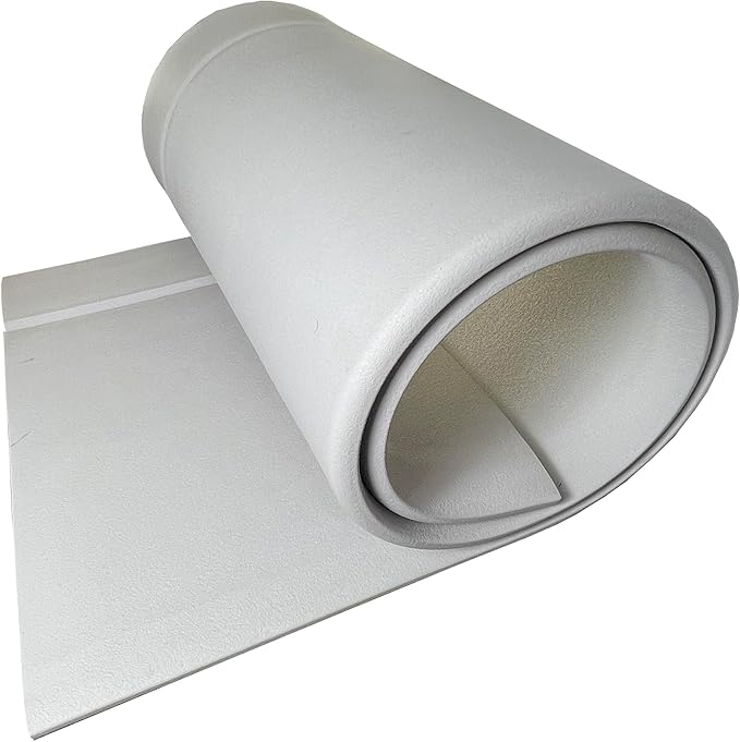 KidKusion Soft Seat Hearth Pad | Made in USA | Taupe | 90" x 14" | Fireplace and Hearth Protection