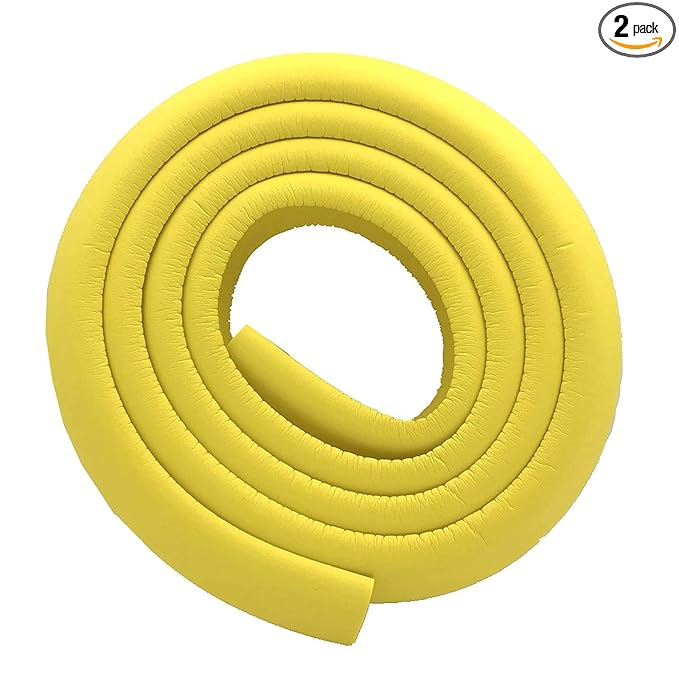 M2cbridge L Shape Extra Thick Furniture Table Edge Protectors Foam 6.5 Ft (Yellow)