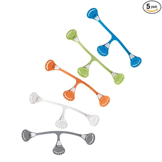 [Toddler Size (Size 2) 5-Pack] Snappi Cloth Diaper Fasteners - Replaces Diaper Pins - Use with Cloth Prefolds and Flats