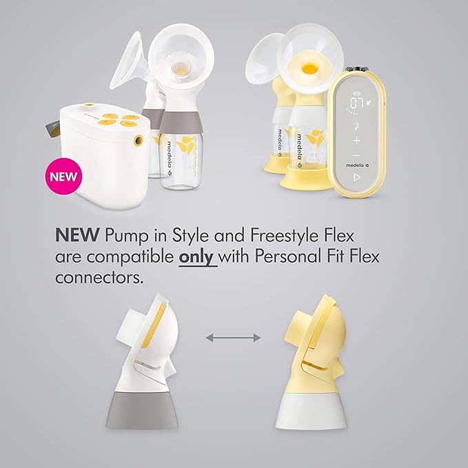 Medela PersonalFit Flex Replacement Connectors, 2 per Pack, Compatible with Freestyle Flex and Pump in Style with MaxFlow Breast Pumps, Authentic Spare Parts