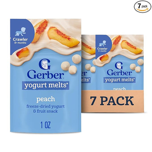 Gerber Baby Snacks Yogurt Melts, Peach, 1 Ounce (Pack of 7)