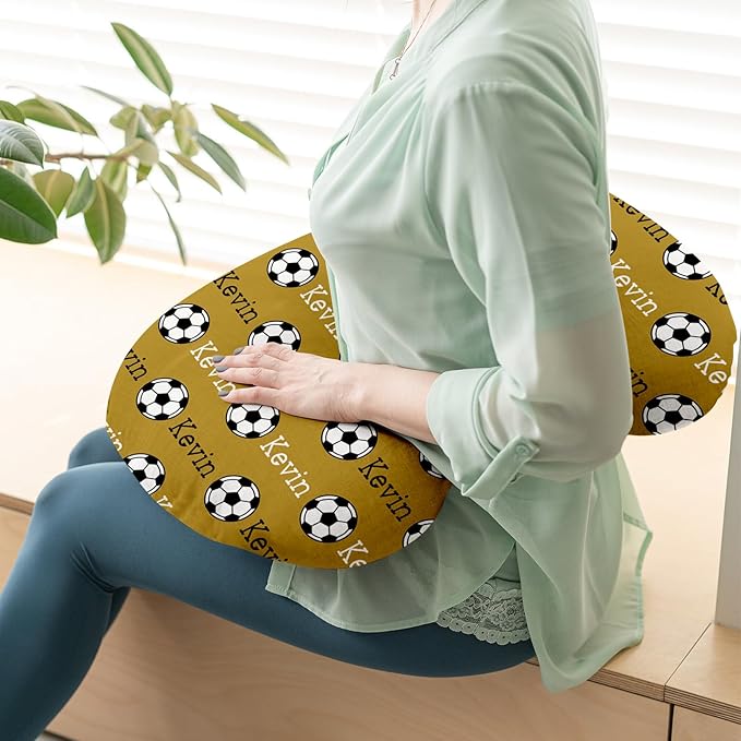 Dyoart Baby Nursing Pillow Cover, Custom Breastfeeding Bottle Pillow Slipcover, Personalized Gift for Infant Boys Girls,Soccer, Ultra Comfortable(one Size)