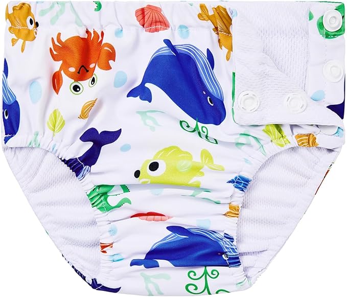 Durio Reusable Swim Diapers for Baby Toddler Newborn Washable Water Diapers for Swimming Beach Essentials