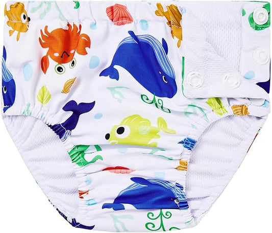 Durio Reusable Swim Diapers for Baby Toddler Newborn Washable Water Diapers for Swimming Beach Essentials