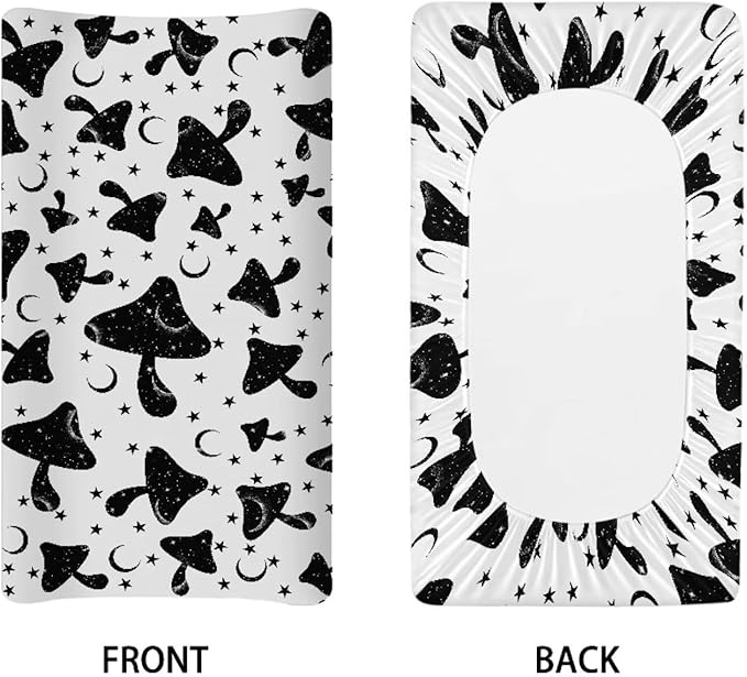 Changing Pad Covers for Boys Girls, Fashion Mushroom Diaper Changing Table Pad Cover Soft Breathable Changing Mat Cover for 32''x16" Cute Birthday Gifts for Baby