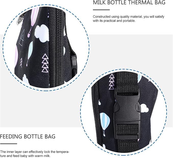 2pcs Insulated Bottle Bags Portable Breastmilk Storage Tote Thermal Pouch Travel Carrier