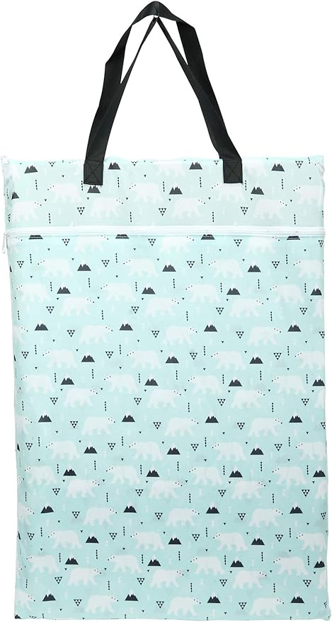 2 Pack Large Hanging Wet Bags Laundry Pail Bags Cloth Diapers Reusable