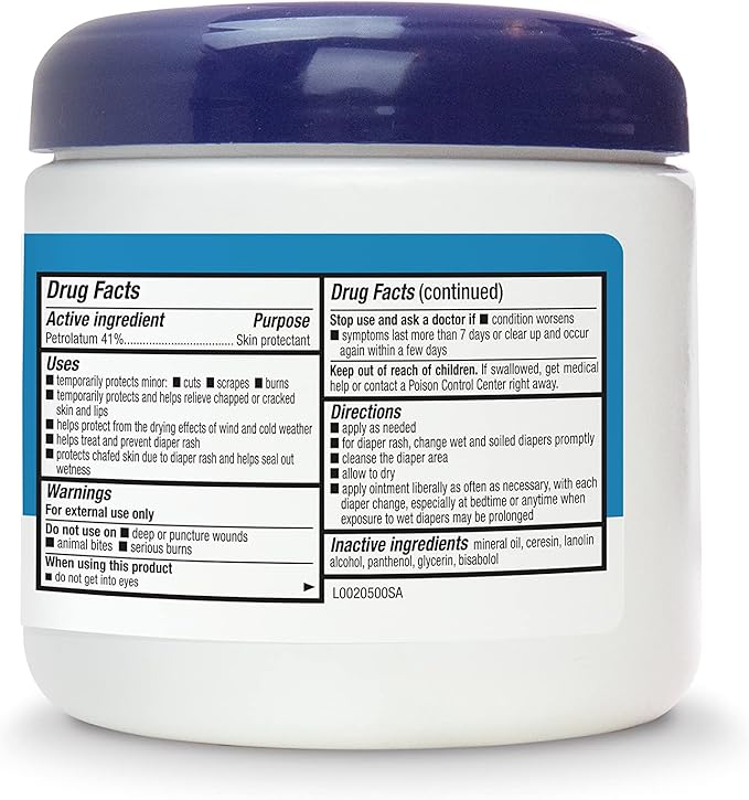 Amazon Basics Healing Ointment for Babies, Skin Protectant for Irritated or Cracked Skin, Pediatrician Tested, 14 Ounce, 4-Pack (Previously Solimo)