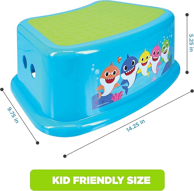 Pinkfong Baby Shark 2 Piece Essential Potty Training Set - Soft Cushion, Baby Potty Training, Safe, Easy to Clean, Step Stool