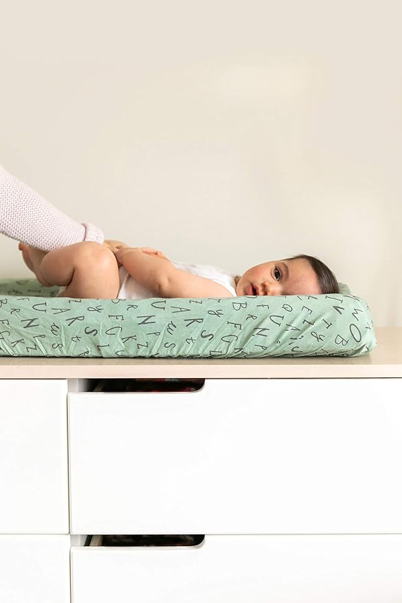 Premium Knit Diaper Changing Pad Cover Poe by Copper Pearl