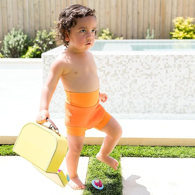Splash About Happy Nappy Swim Diaper, Neon Orange, 3-6 Months