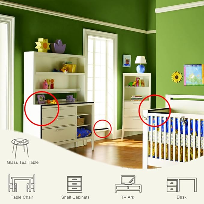 Glass Table Protector Bumper,6.6ft / 2m U Type Corner Cushion Round Coffee Desk Home Safty 1st,Baby Guard,Kid Children Proof (Milk White)