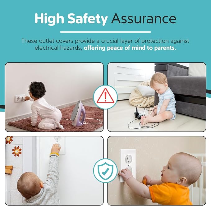 KP KOOL PRODUCTS Plug Covers for Electrical Socket Outlets Covers for Baby Proofing - Safety Plug Covers for Child's Protection - Pack of 40