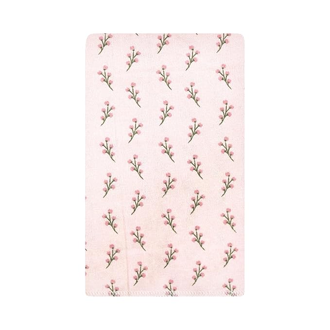 Hudson Baby Unisex Baby Cotton Flannel Burp Cloths, Soft Painted Floral 10 Pack, One Size