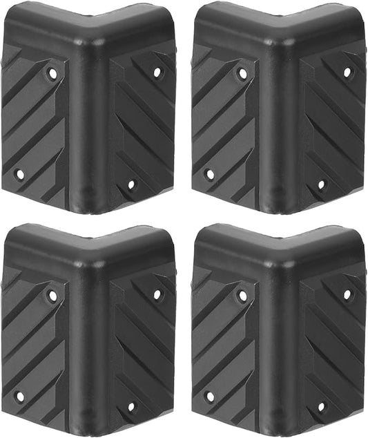 uxcell 4 Pcs 1.89" x 1.89" Speaker Corner Protectors, Plastic Right Angle Protector Thickening Speaker for Cabinet Guitar Amplifier Stage Speakers, Black