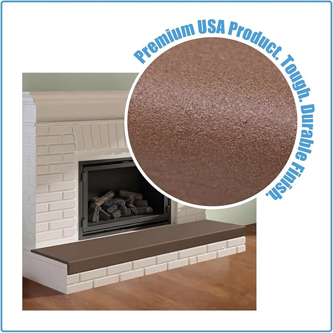 Kidkusion Soft Seat Edge Cushion | Made in USA | 120" | Brown | Fireplace Safety Cushion | Hearth Pad