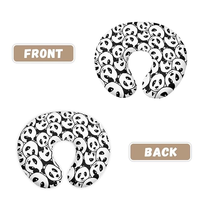Black White Panda Baby Nursing Pillow Cover Removable Breathable Breastfeeding Pillow Slipcover, Stretchy Nursing Pillow Case Fits Snug On Infant