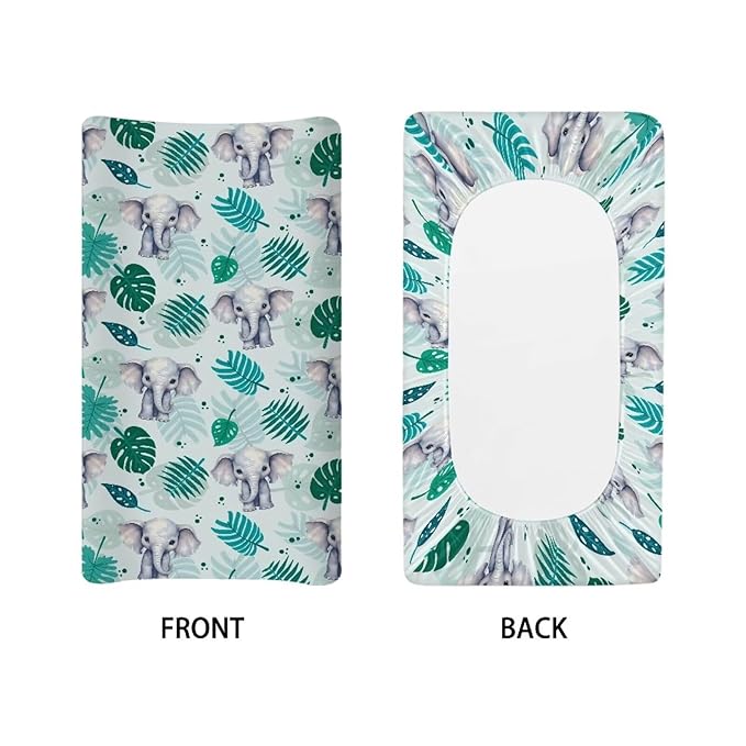 Elephant Changing Pad Cover Infant Newborn Hawaiian Changing Table Cover for Girl Baby Diaper Table Change Mat Sheet Cover