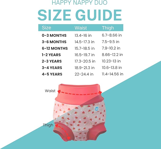 Splash About Happy Nappy Duo, Strawberry Field, 2-3 Years