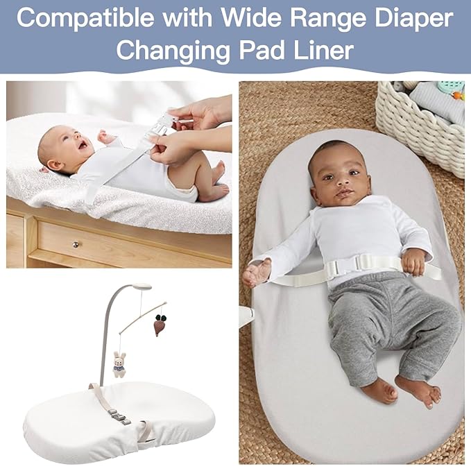 1-Pack Changing pad Cover Waterproof - Soft Baby Baby Changing pad Cover,Contour Changing Pads Liners,Change Pad Cover,Ultra-Soft & Breathable,Fits Skip Hop,Keekaroo Peanut,Machine Washable(1,White)